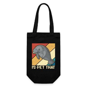 Lamantin lamantin lamantin cadeau - Sac à bouteille - noir - Devant
