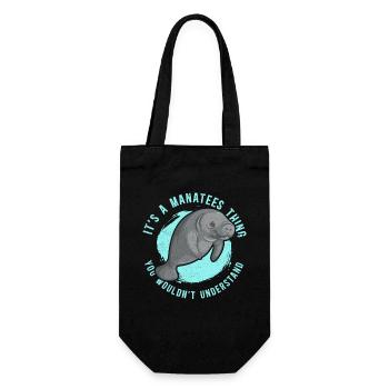 Lamantin lamantin lamantin lamantin cadeau - Sac à bouteille - noir - Devant