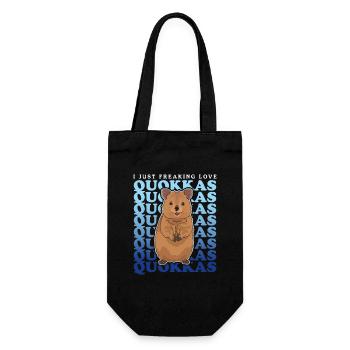 Quokkas Shorttail Kangaroos Quokka Gift - Gift Bag for Bottles - black - Front