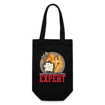 Bâtonnets de mozzarella fromage amateur de fromage cadeau - Sac à bouteille - noir - Devant