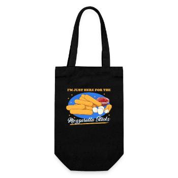 Mozzarella Sticks Käse Geschenk - Geschenkbeutel für Flaschen - Schwarz - Vorne
