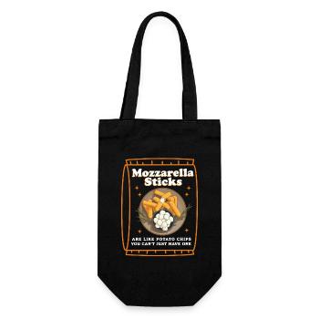 Mozzarella Sticks Mozzarella Sticks Gift - Gift Bag for Bottles - black - Front