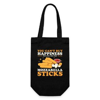 Mozzarella Sticks | Mozzarella Sticks Gift - Gift Bag for Bottles - black - Front
