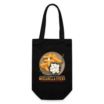 Mozzarella Sticks Cheese Mozzarella Sticks Gift - Gift Bag for Bottles - black - Front
