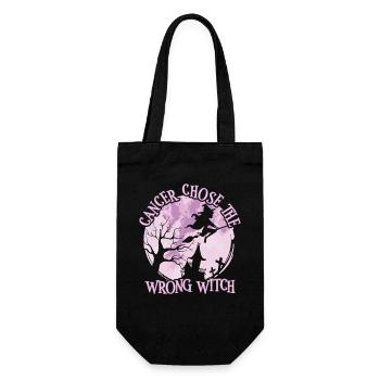 Cancer, Witch, Orchid, Testicular Cancer - Gift Bag for Bottles - black - Front