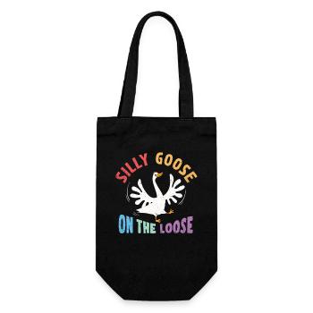 The stupid goose on the loose - Gift Bag for Bottles - black - Front