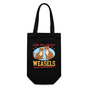 Weasel Hermännchen Mouse Weasel Gift - Gift Bag for Bottles - black - Front