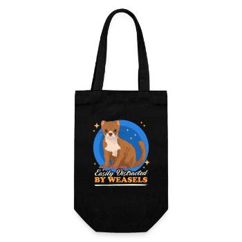 Belette naine belette Hermännchen cadeau - Sac à bouteille - noir - Devant