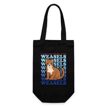 Weasel Little Weasel Hermännchen Gift - Gift Bag for Bottles - black - Front