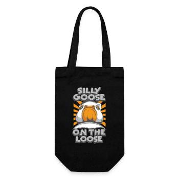 The stupid goose on the loose - Gift Bag for Bottles - black - Front