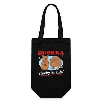 Quokka Kurzschwanzkänguru Quokkas Geschenk - Geschenkbeutel für Flaschen - Schwarz - Vorne