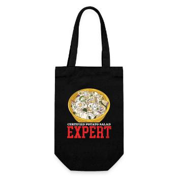 Kartoffelsalat Experte Härdöpfelsalat Geschenk - Geschenkbeutel für Flaschen - Schwarz - Vorne