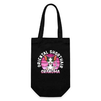 Oriental Shorthair Granny OKH Cat Gift - Gift Bag for Bottles - black - Front
