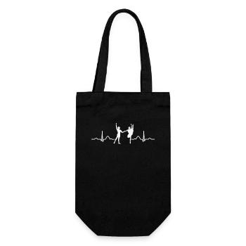 Ballet, Danseur, Battement de cœur, Ecg, Ballerine - Sac à bouteille - noir - Devant