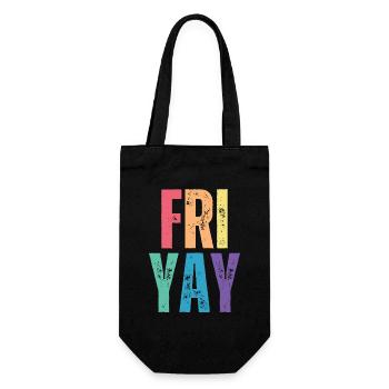 Fri Yay Enseignants Ambiance du week-end de l’école - Sac à bouteille - noir - Devant