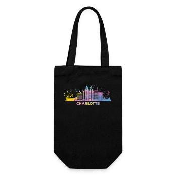 Charlottean's Skyline Charlotte - Gift Bag for Bottles - black - Front
