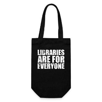 Bibliotheken Sind Für Alle Da Buchliebhaber - Geschenkbeutel für Flaschen - Schwarz - Vorne