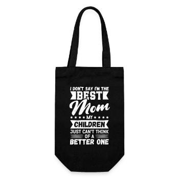 Beste Mama Geschenk Muttertag Geburtstag - Geschenkbeutel für Flaschen - Schwarz - Vorne