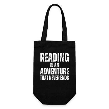 Reading is an adventure book lover - Gift Bag for Bottles - black - Front