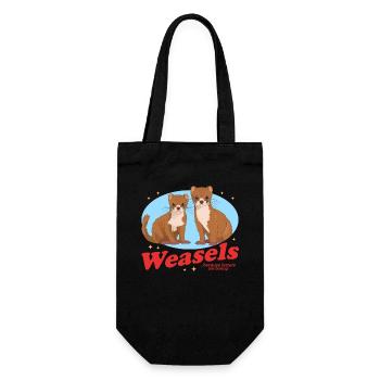 Belette Hermännchen souris belette cadeau - Sac à bouteille - noir - Devant