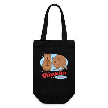 Quokka Kangaroos Short-tailed Kangaroo Gift - Gift Bag for Bottles - black - Front