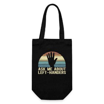 Gaucher gaucher gaucher cadeau pour gaucher - Sac à bouteille - noir - Devant