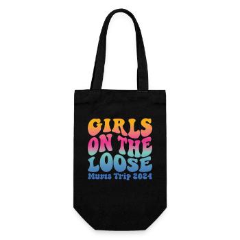 Girls On The Loose Mums Trip 2024 - Gift Bag for Bottles - black - Front
