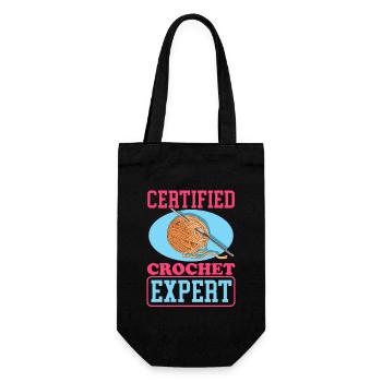 Crochet Expert au Crochet Crochet Cadeau - Sac à bouteille - noir - Devant