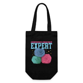 Crochet Expert au Crochet Crochet Crochet Cadeau - Sac à bouteille - noir - Devant