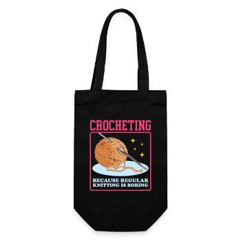 Crochet crochet cadeau - Sac à bouteille - noir - Devant