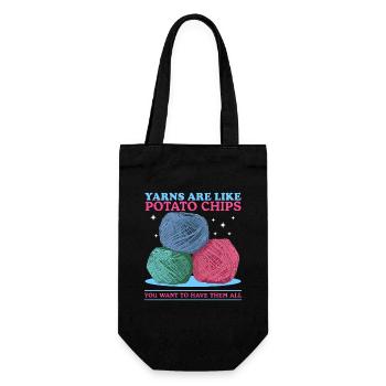 Crochet au Crochet | Crochet fil crochet cadeau - Sac à bouteille - noir - Devant