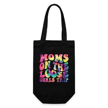 Moms On The Loose Girls Trip - Geschenkbeutel für Flaschen - Schwarz - Vorne