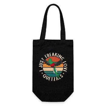 Quetzal Bird | Guatemala Birds Gift - Gift Bag for Bottles - black - Front