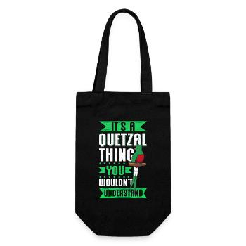 Quetzal Birds | Guatemala Bird Gift - Gift Bag for Bottles - black - Front