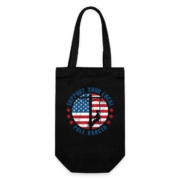 American Lineman Powerline Worker Design - Gift Bag for Bottles - black - Front