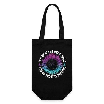 Suicide Prevention Awareness - Gift Bag for Bottles - black - Front
