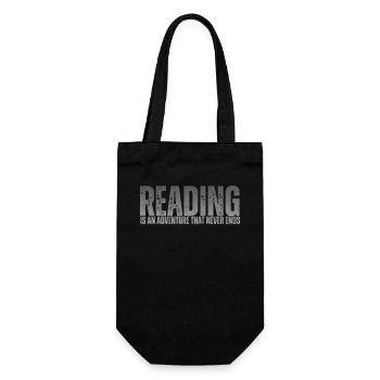 Reading is an adventure book lover - Gift Bag for Bottles - black - Front