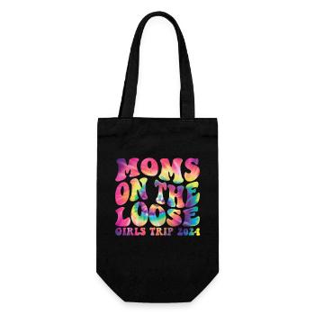 Moms On The Loose Girls Trip - Geschenkbeutel für Flaschen - Schwarz - Vorne