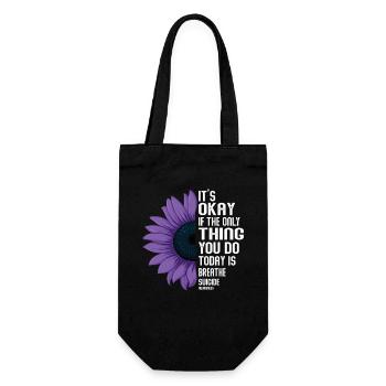 Suicide Prevention Awareness - Gift Bag for Bottles - black - Front