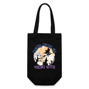 Cancer, Witch, Calendula, Bladder Cancer - Gift Bag for Bottles - black - Front