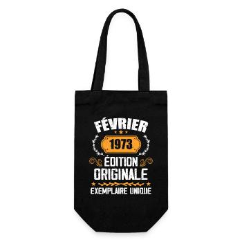 Cadeau 51e Anniversaire Nées En Février 1973 - Sac à bouteille - noir - Devant