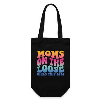Moms On The Loose Girls Trip - Geschenkbeutel für Flaschen - Schwarz - Vorne
