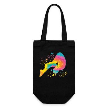 Turmspringen Synchronspringen Kunstspringen - Geschenkbeutel für Flaschen - Schwarz - Vorne