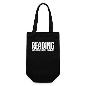 Reading is an adventure book lover - Gift Bag for Bottles - black - Front