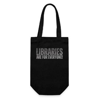 Bibliotheken Sind Für Alle Da Buchliebhaber - Geschenkbeutel für Flaschen - Schwarz - Vorne