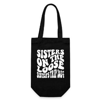 Sisters On The Loose Girls Reunion Trip - Geschenkbeutel für Flaschen - Schwarz - Vorne