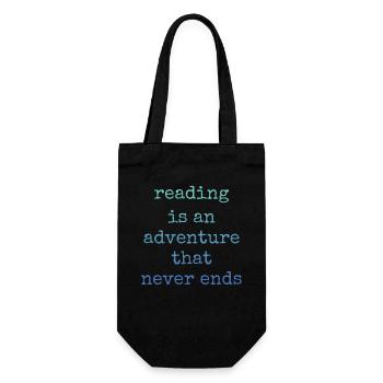 Reading is an adventure book lover - Gift Bag for Bottles - black - Front