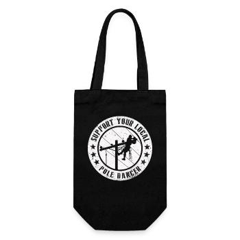 American Lineman Powerline Worker Design - Gift Bag for Bottles - black - Front