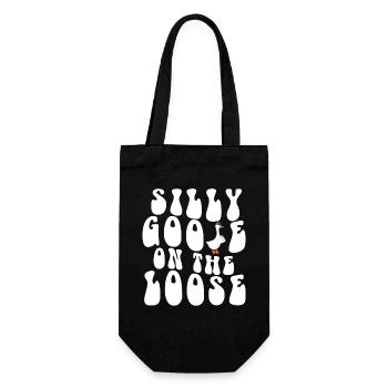 The stupid goose on the loose - Gift Bag for Bottles - black - Front