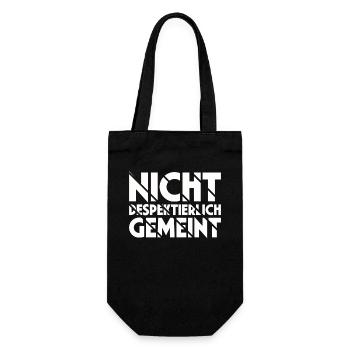 Nicht Despektierlich Gemeint - Geschenkbeutel für Flaschen - Schwarz - Vorne